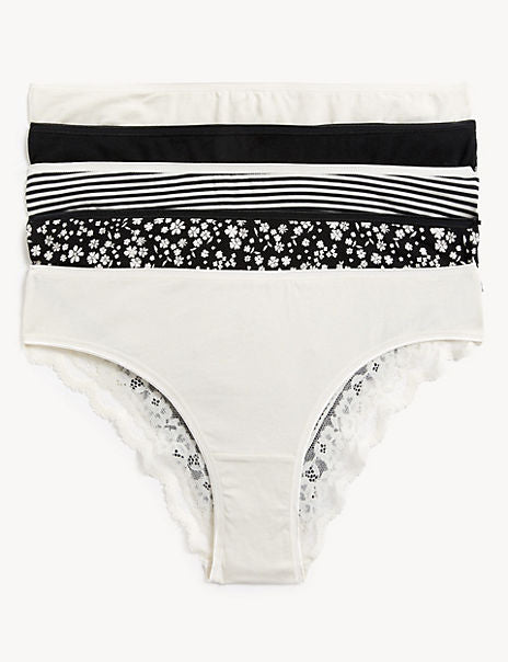 Pack 5 Brasileñas diseño con encaje