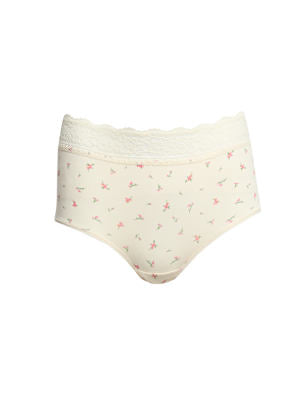 Pack 5 bragas altas detalle encaje