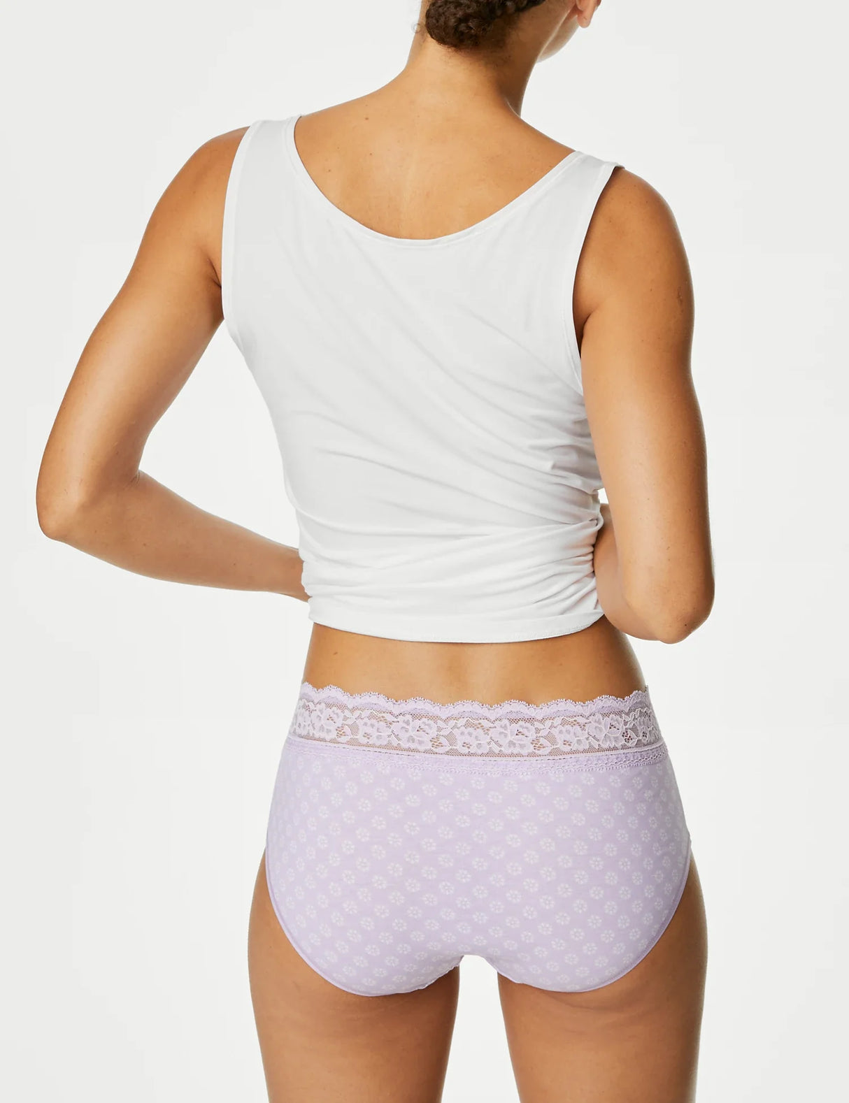 Pack 5 bragas altas detalle encaje