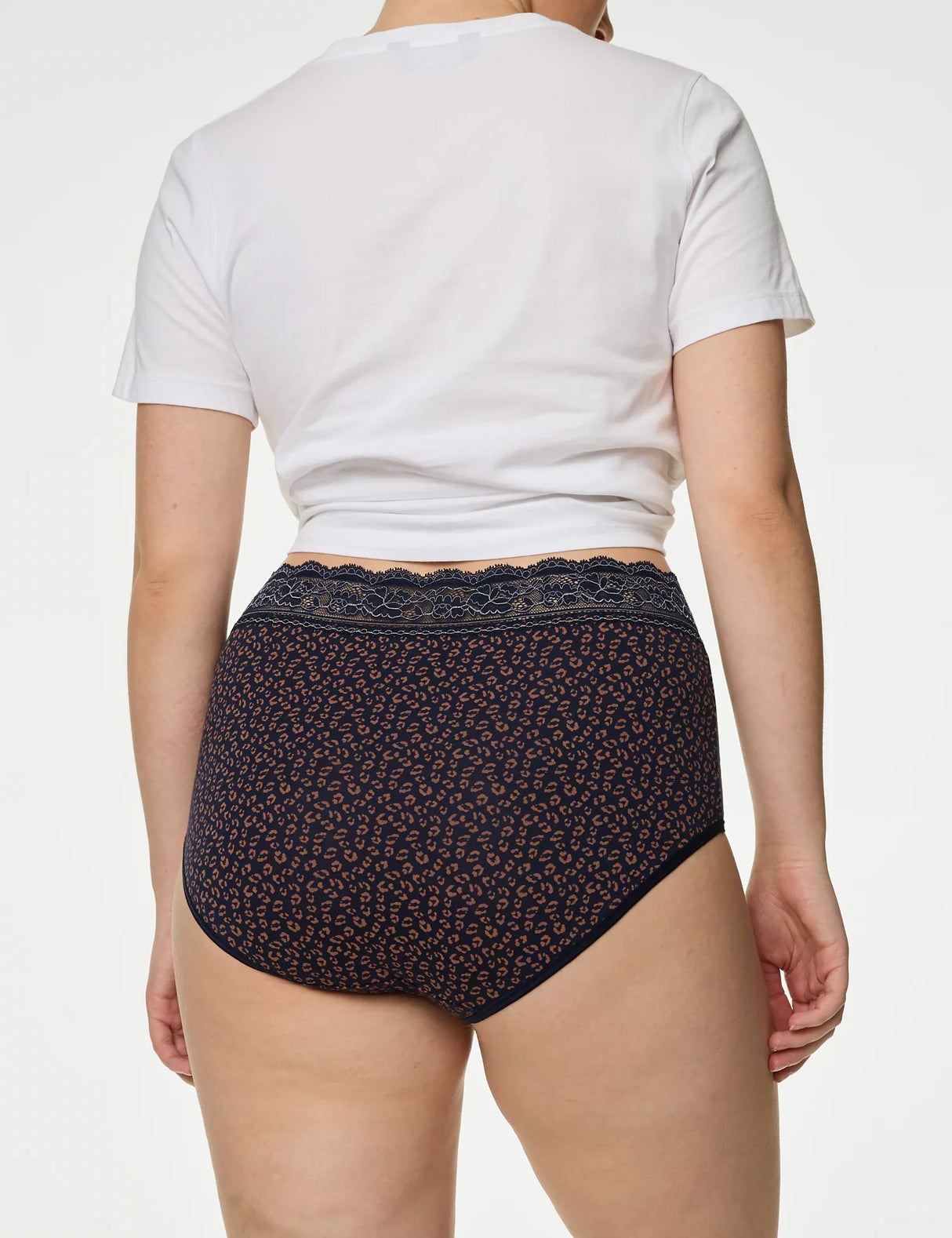 Pack 5 bragas altas detalle encaje