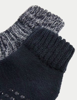 Pack de 2 pares de calcetines slippers antideslizantes