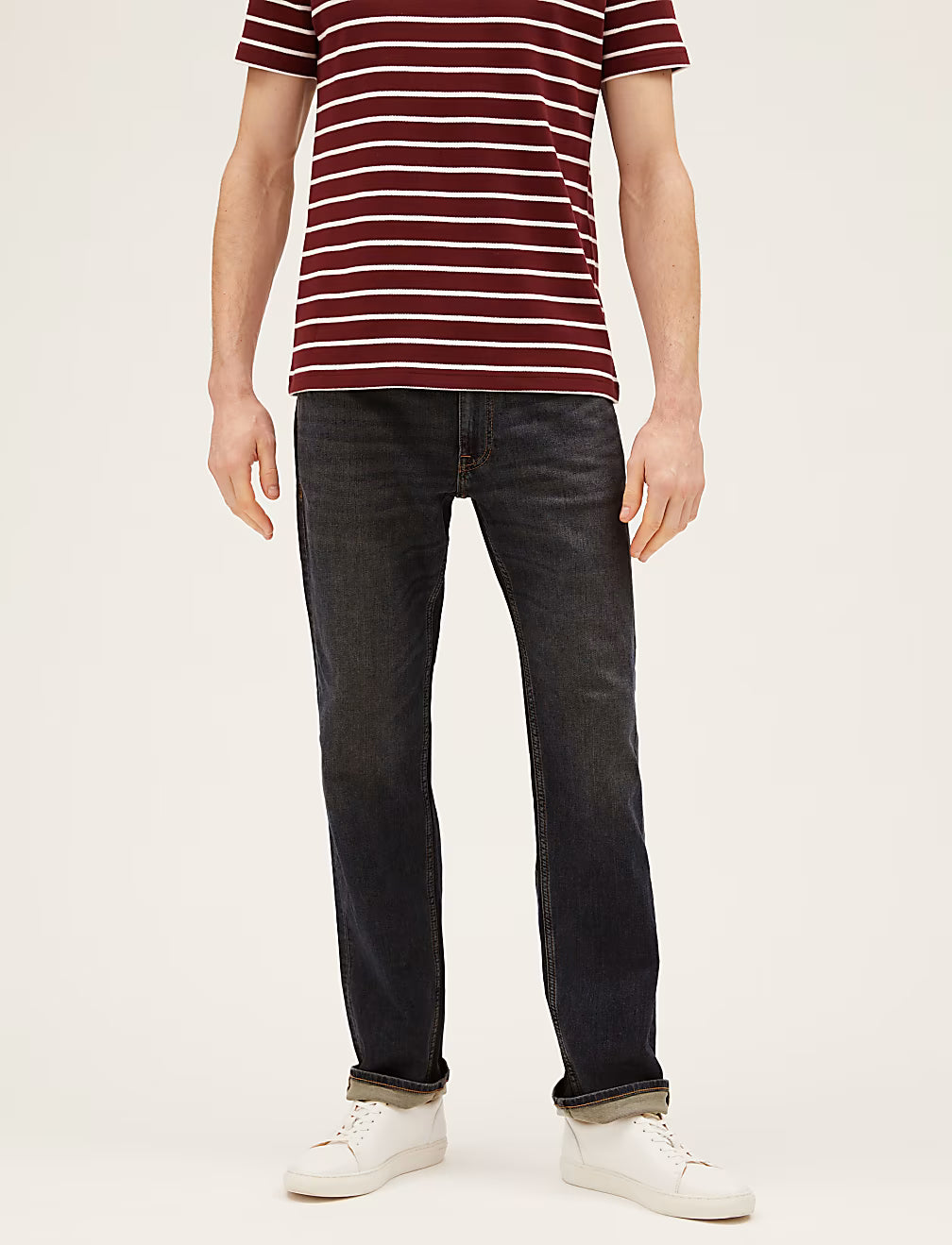 Pantalón vaquero elástico de punto