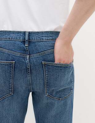 Pantalón elástico de corte recto