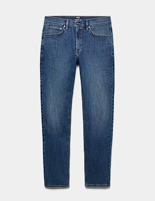 Pantalón elástico de corte recto