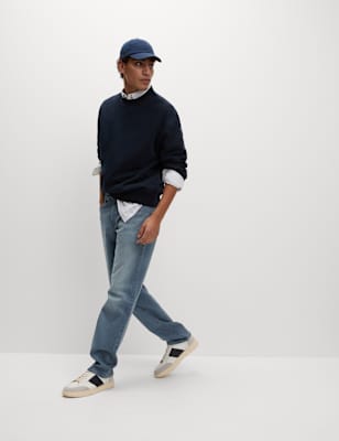 Pantalón elástico de corte recto