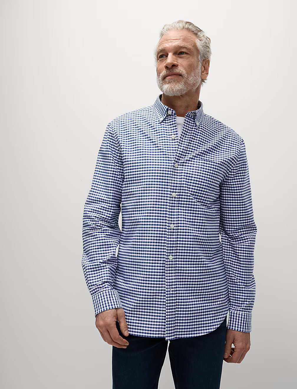 Camisa oxford de algodón a cuadros