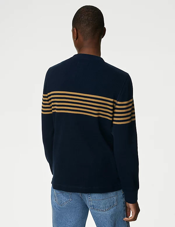 Camiseta de manga larga con rayas