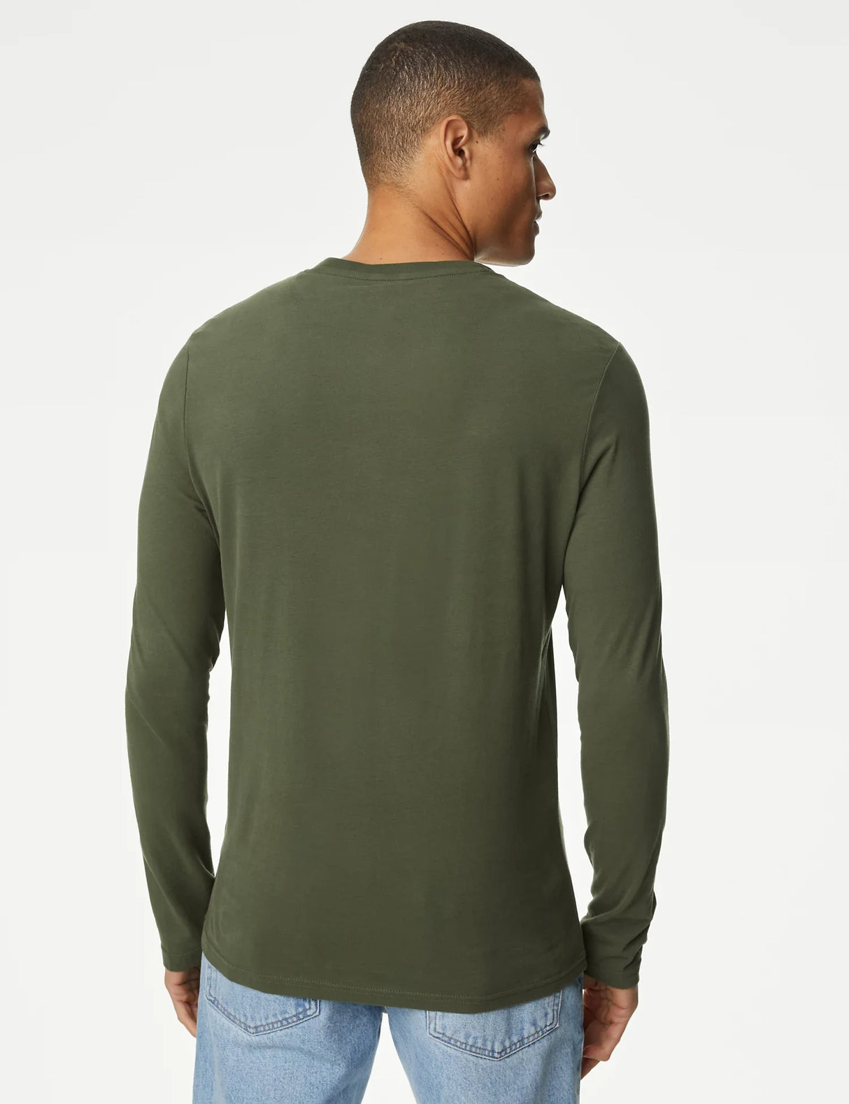 Camiseta lisa manga larga