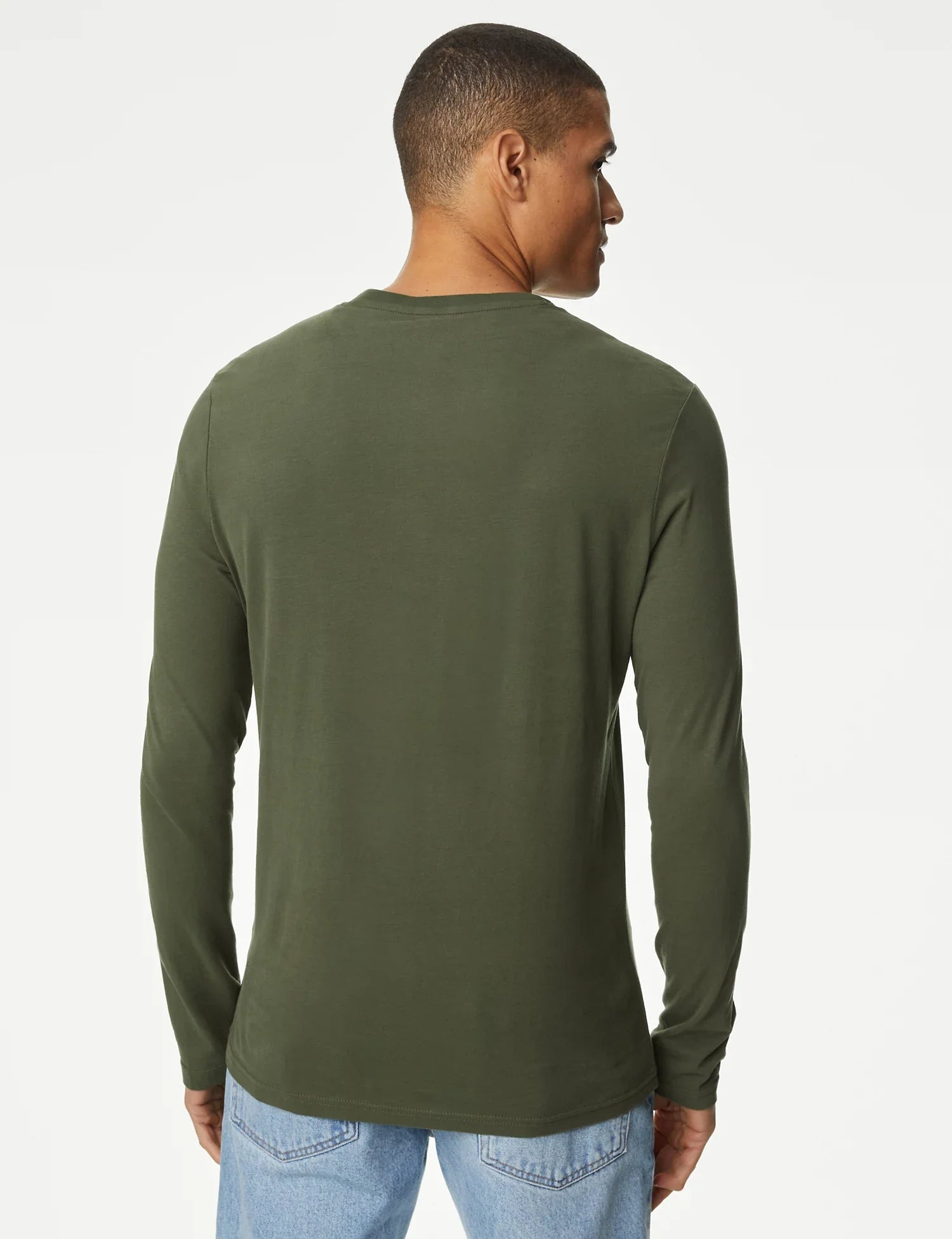 Camiseta lisa manga larga