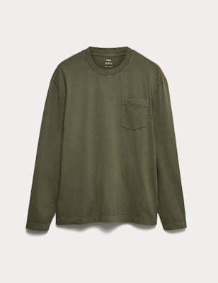 Camiseta de manga larga con bolsillo
