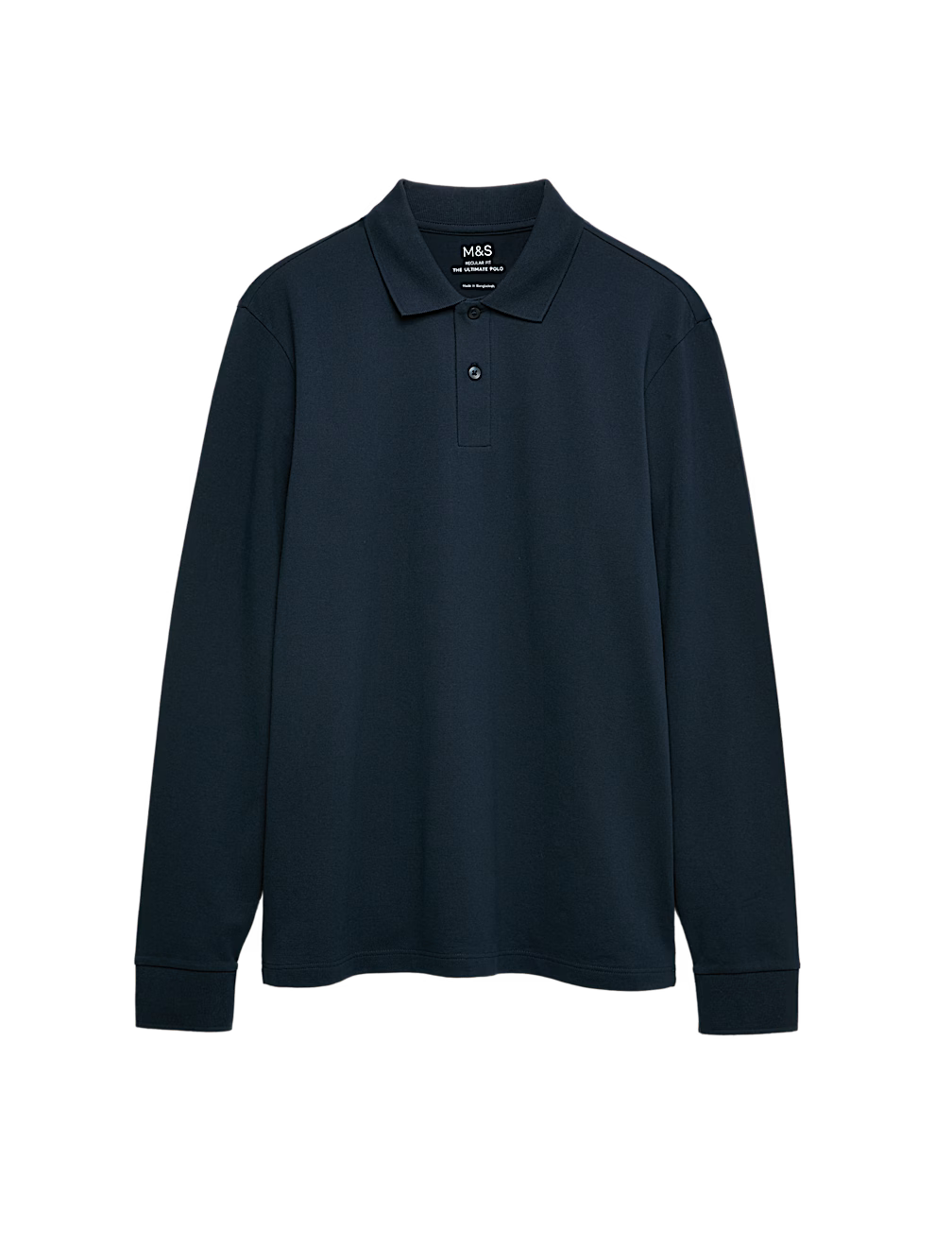 Polo liso de manga larga