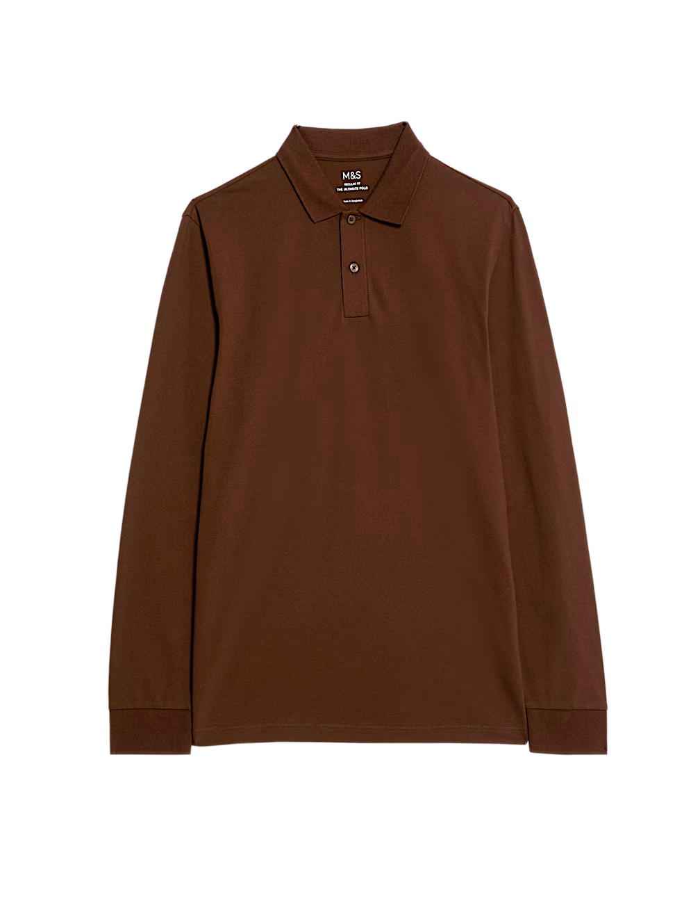Polo liso de manga larga