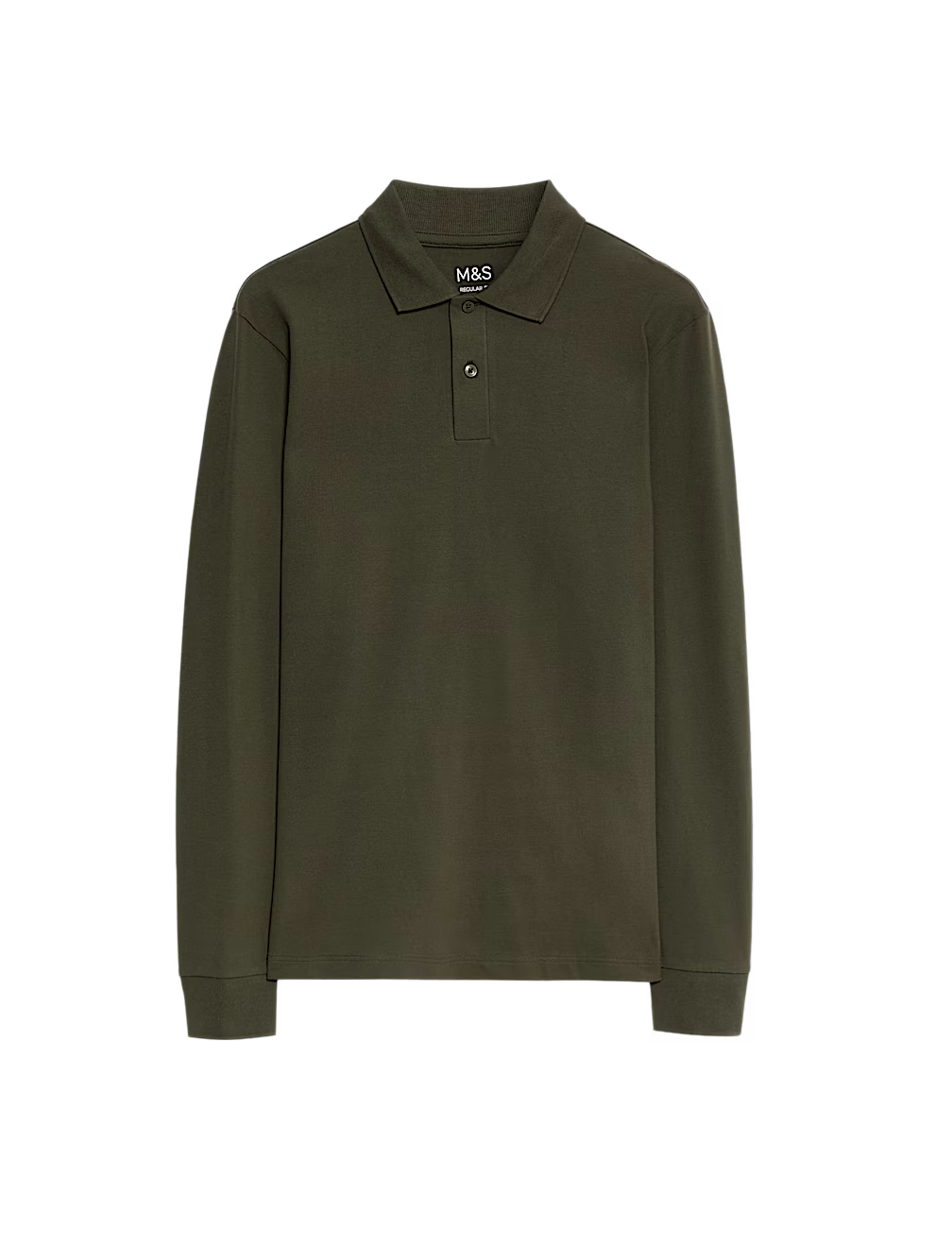 Polo liso de manga larga