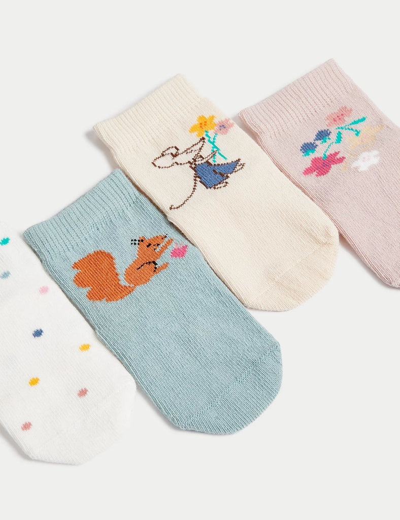 Pack de 4 pares de calcetines Bebé diseño