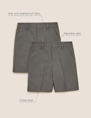 Pack de 2 pantalones cortos de colegio