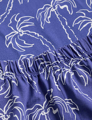 Pijama corto de niño diseño palmeras