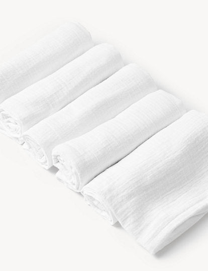 Pack de 5 muselinas algodón Bebé