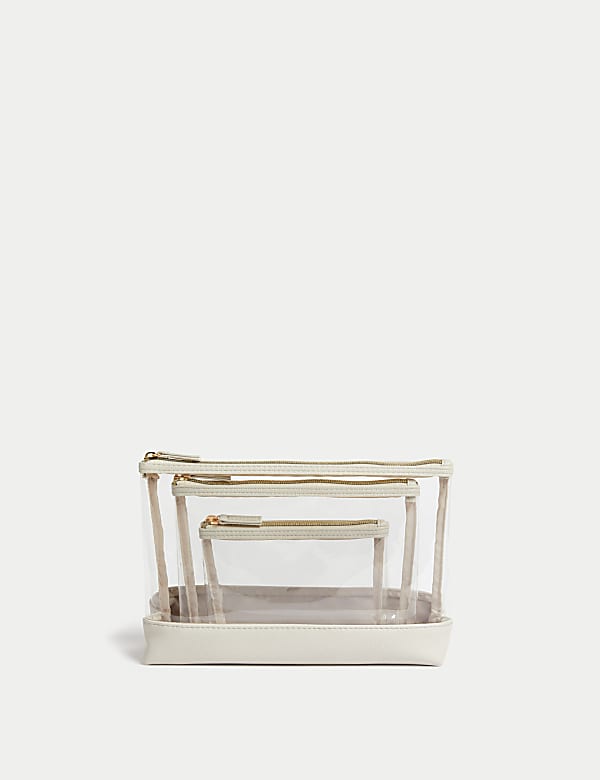 Pack de 3 neceseres transparentes