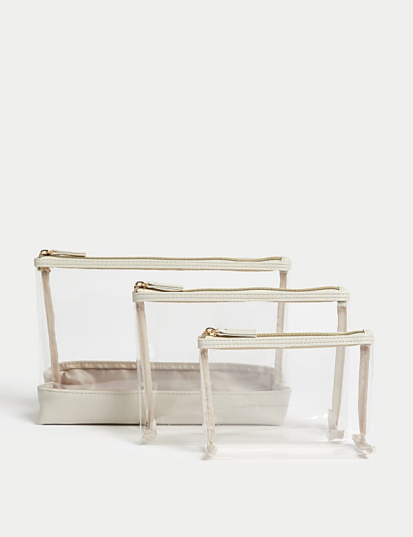 Pack de 3 neceseres transparentes