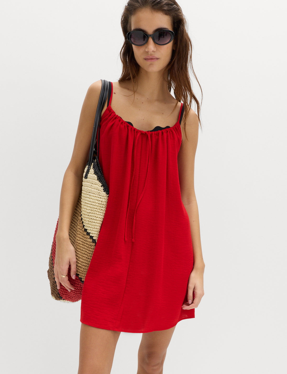 Vestido playero de tiros
