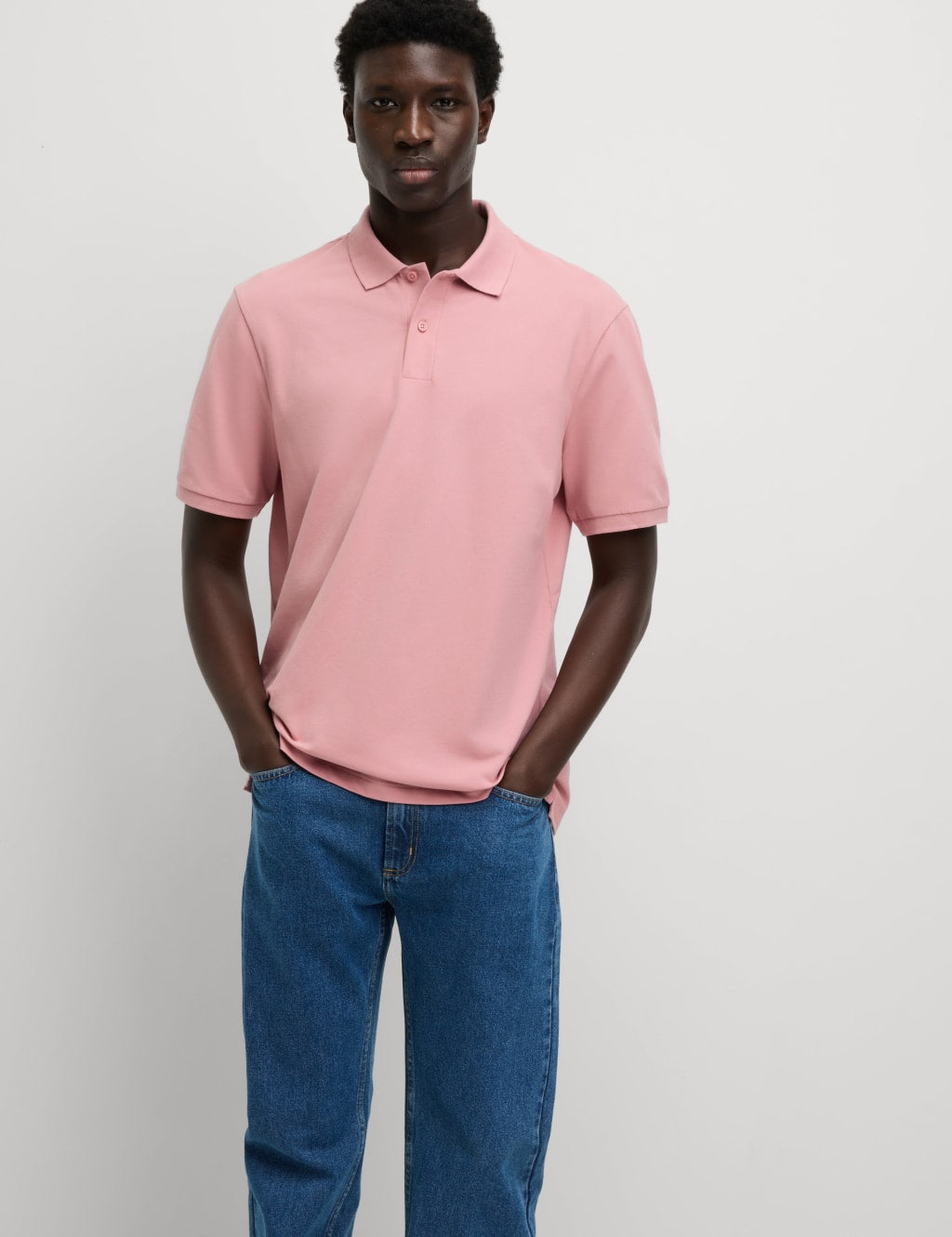 Polo liso de manga corta