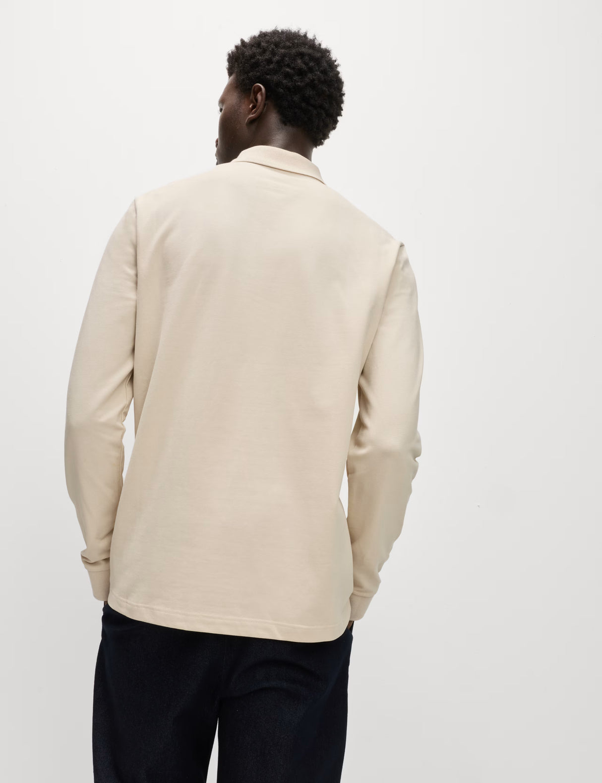 Polo liso de manga larga