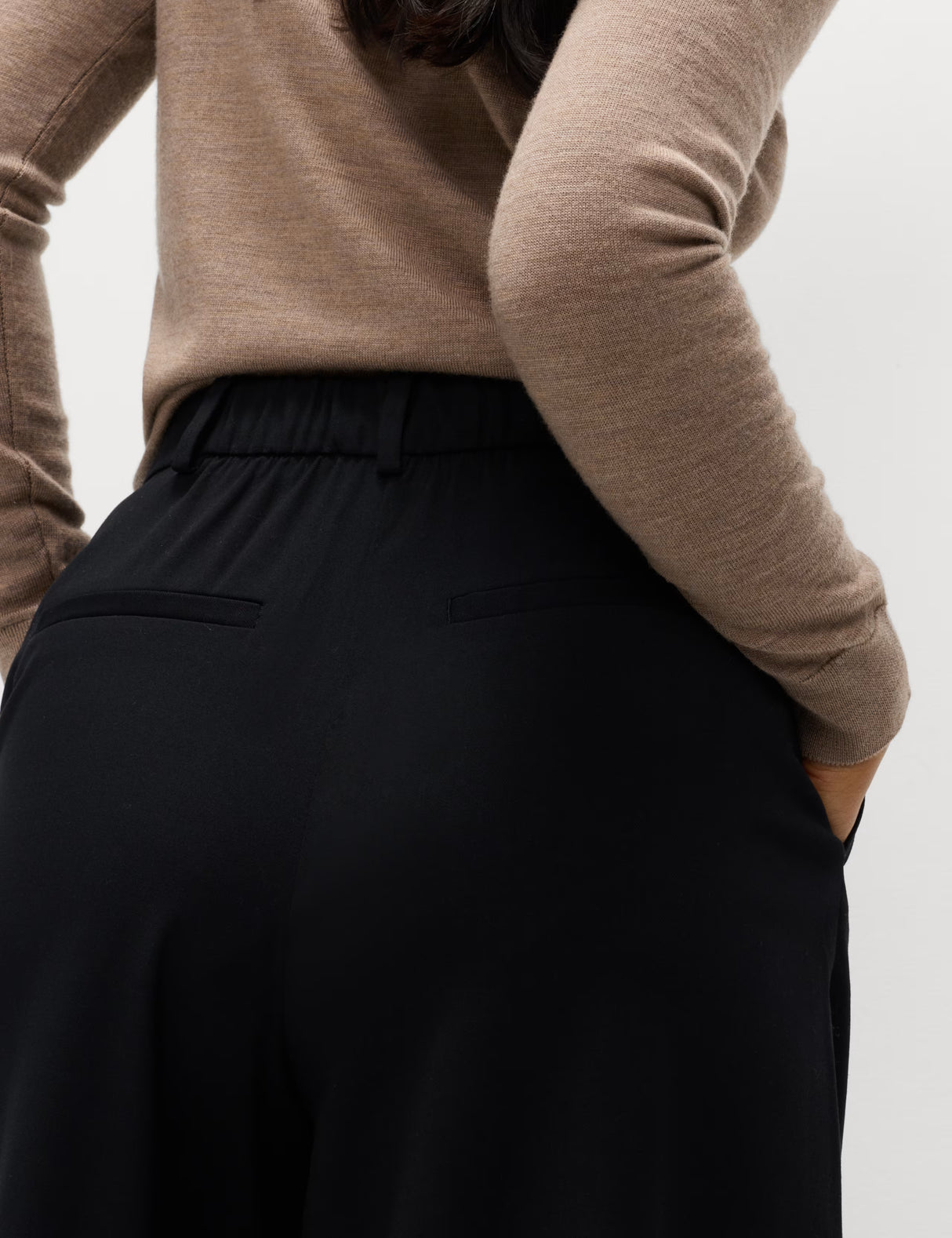 Pantalón de tela de estilo culotte