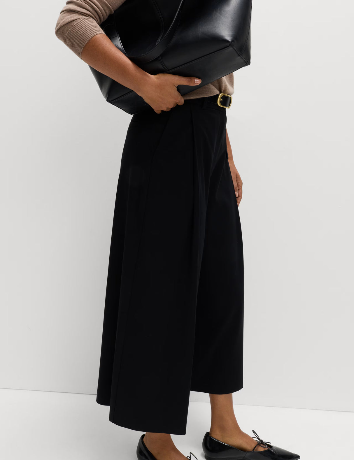 Pantalón de tela de estilo culotte