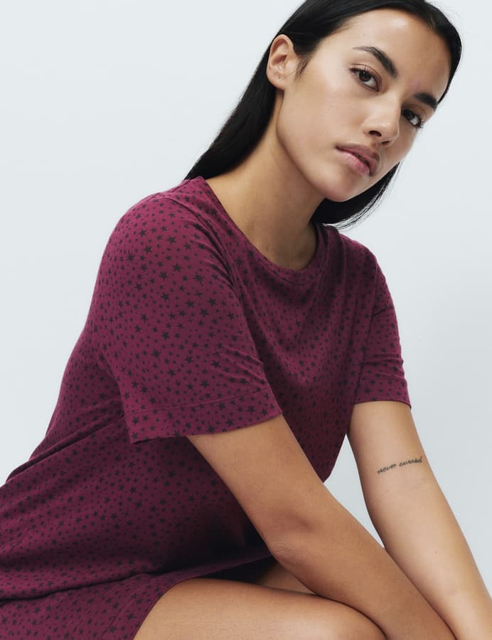 Camisola de manga corta estampada