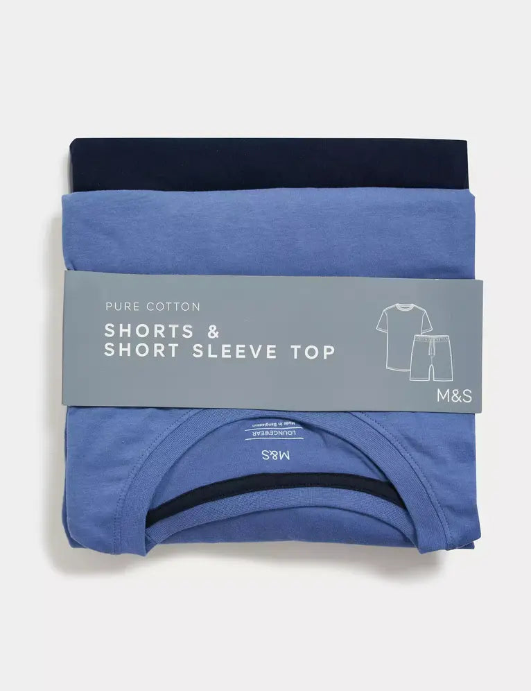 Pijama corto de punto liso