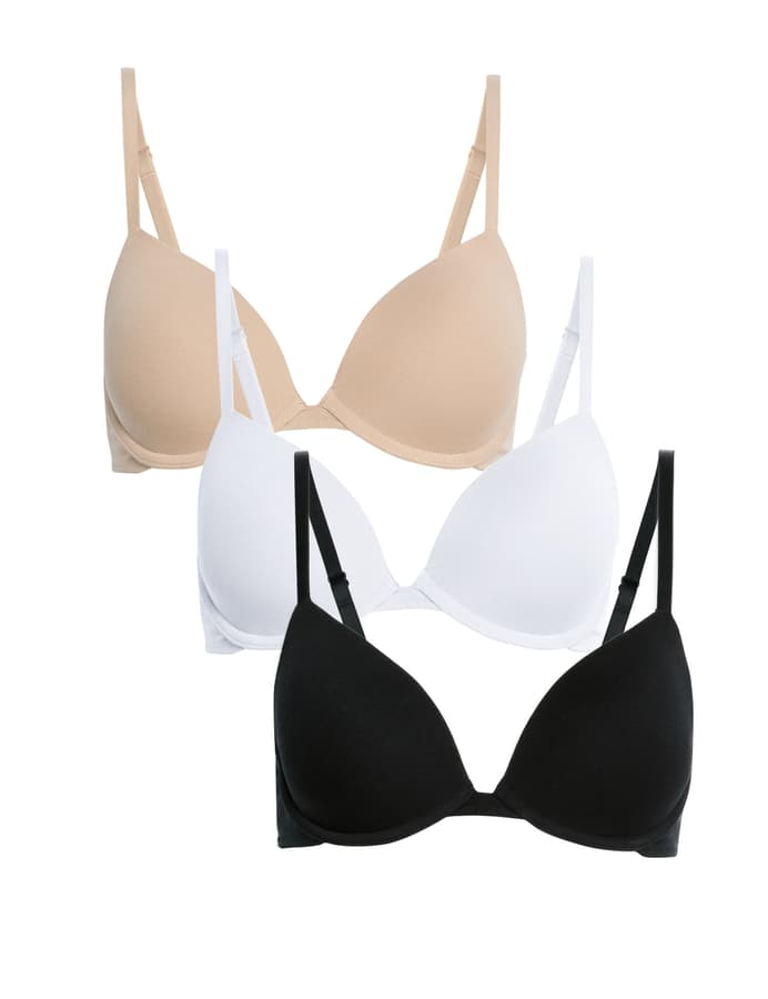 Pack 3 sujetadores aro algodón