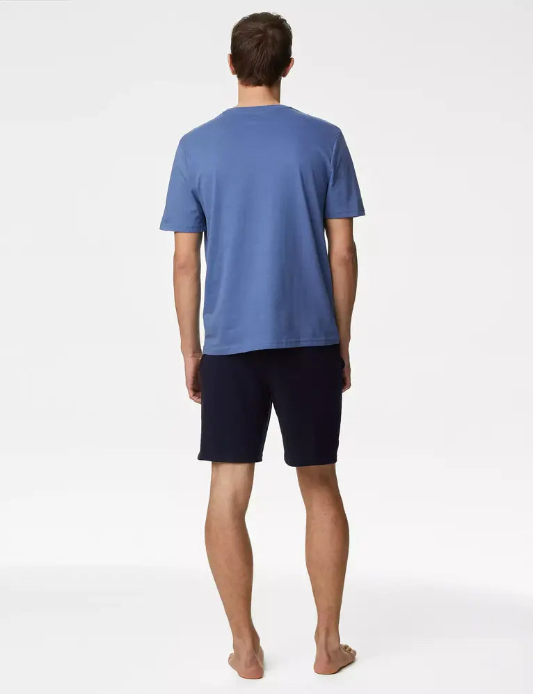 Pijama corto de punto liso