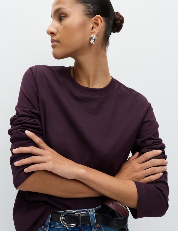 Camiseta básica de manga larga everyday