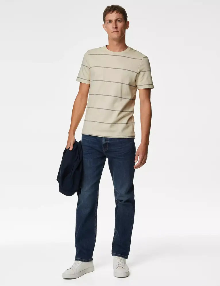 Camiseta de manga corta a rayas