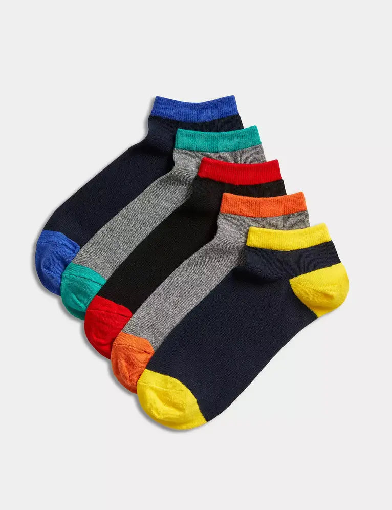 Pack de 5 pares de calcetines Trainers a colores