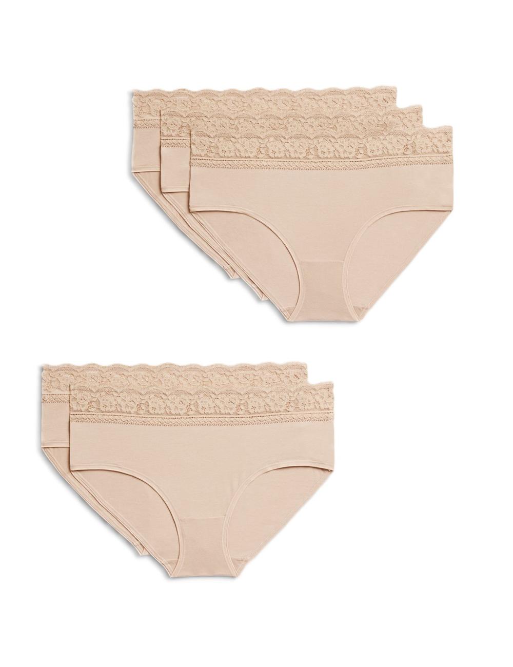 Pack x5 bragas altas detalle encaje