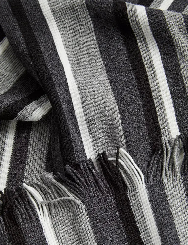 Bufanda de punto a rayas