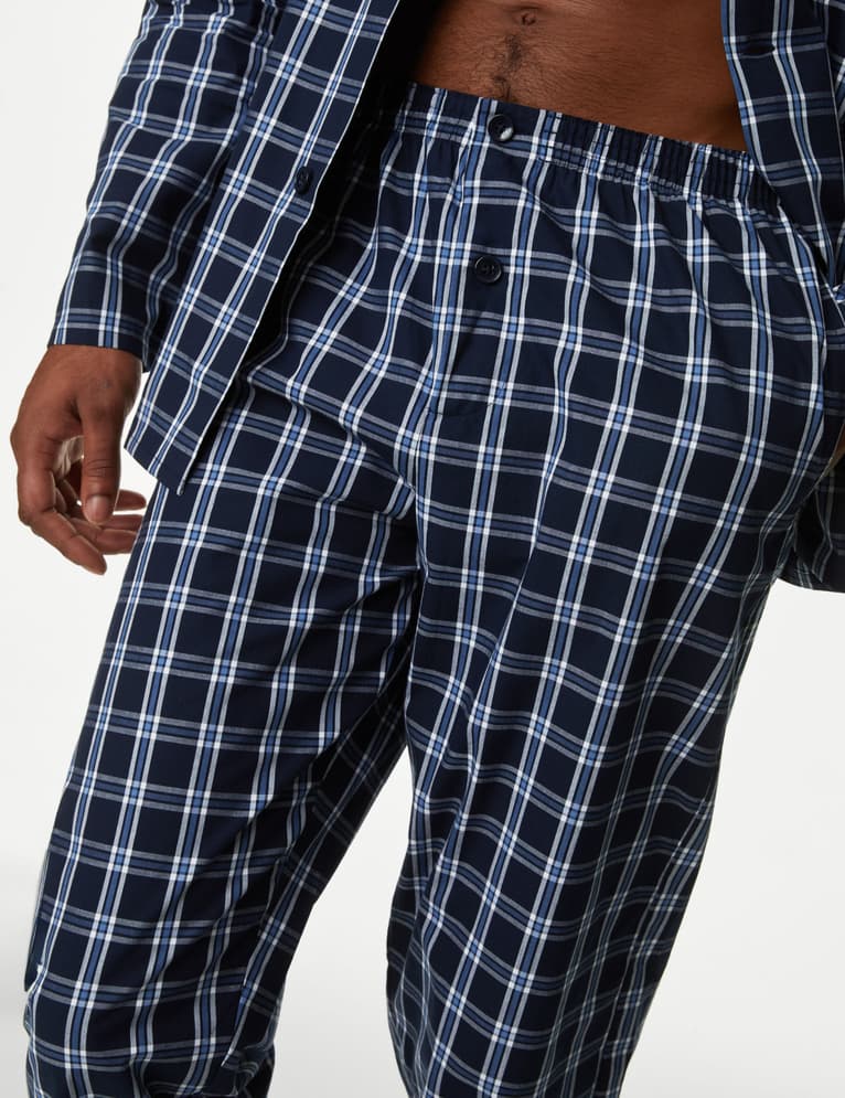 Pijama clásico de algodón a cuadros