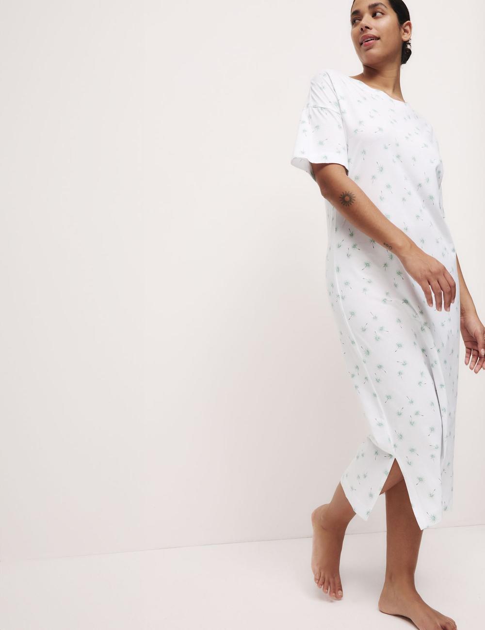 Camisón largo de manga corta diseño