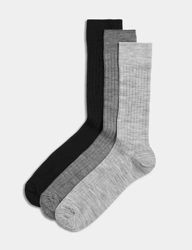 Pack de 3 pares de calcetines de lana