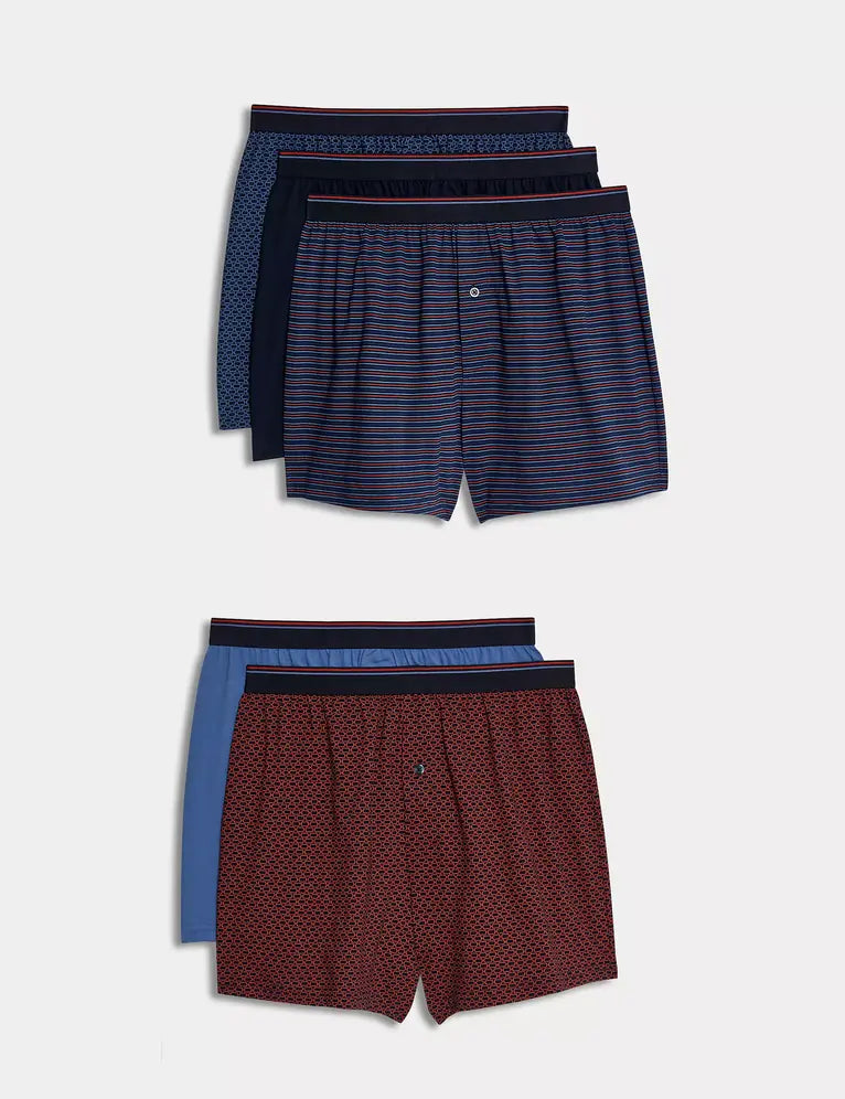 Pack de 5 boxers de punto diseño cadenas