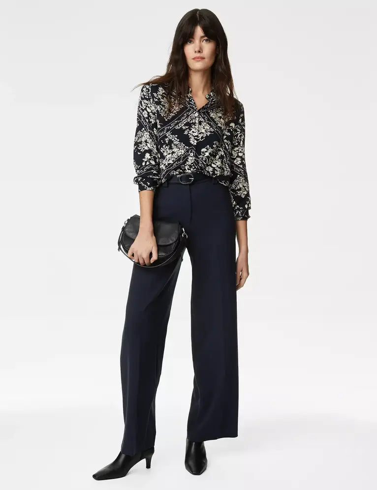 Blusa estampada de manga larga