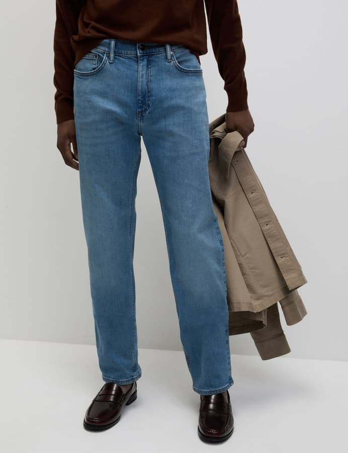 Pantalón elástico de corte recto