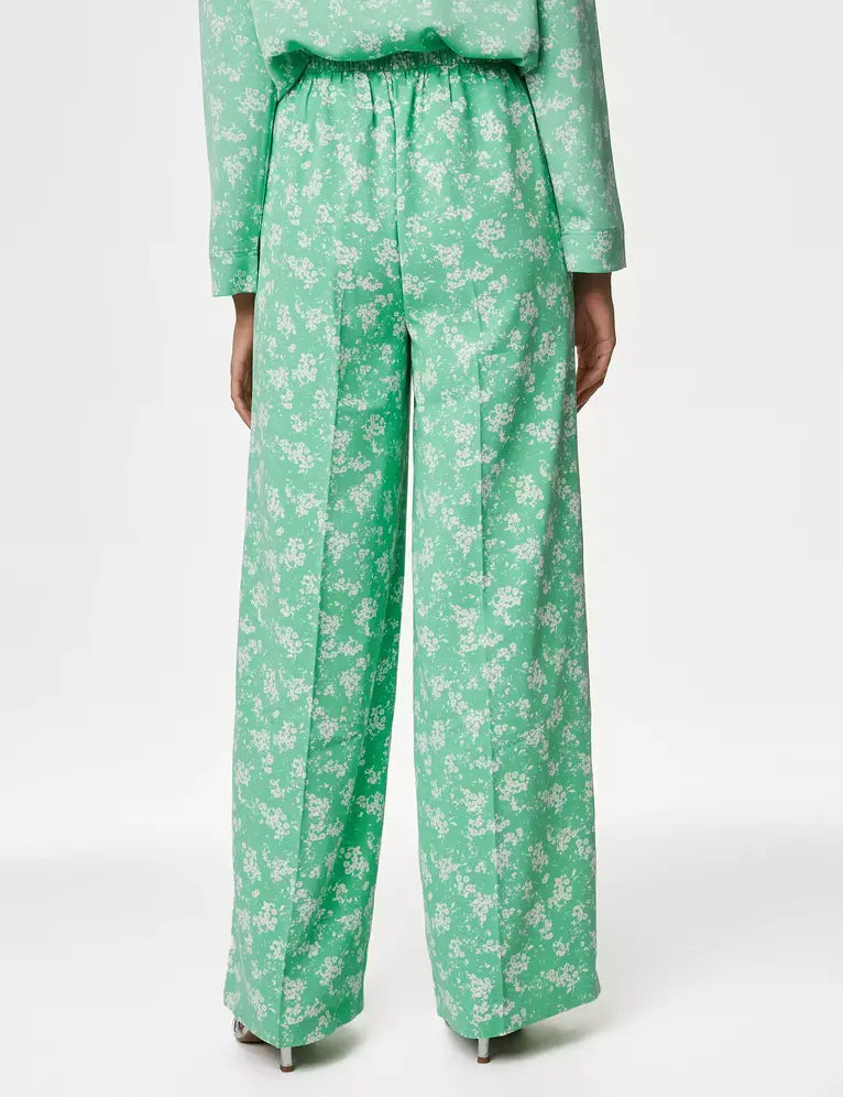 Pantalón Floral pata ancha