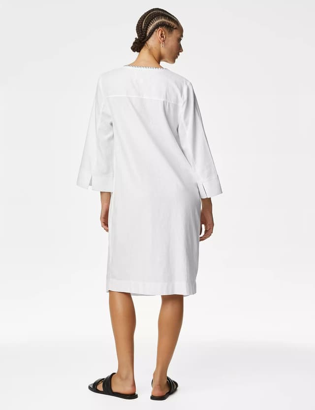 Vestido de lino camisero