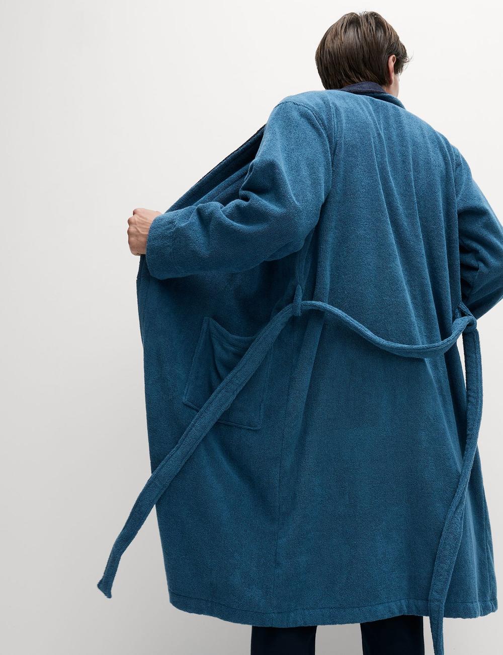 Bata de rizo de algodón