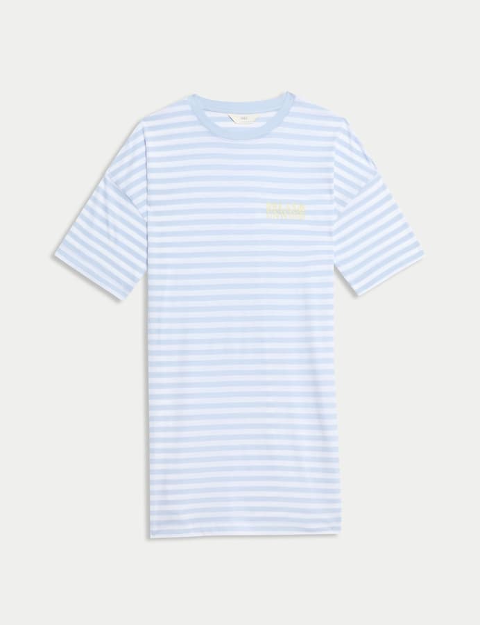 Camisola de manga corta de rayas