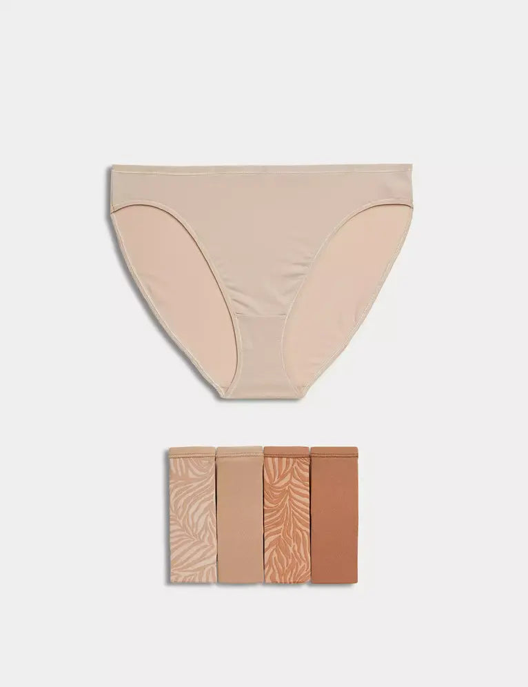 Pack 5 bragas altas borde invisible