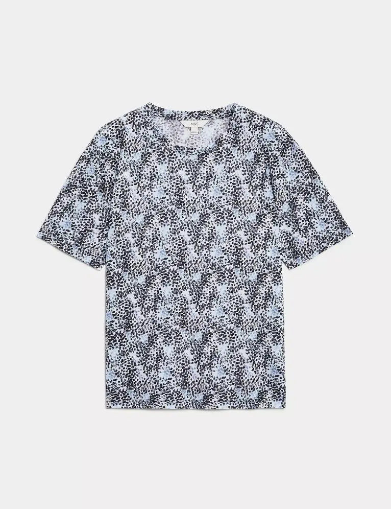 Camiseta estampada de manga corta de estilo relax