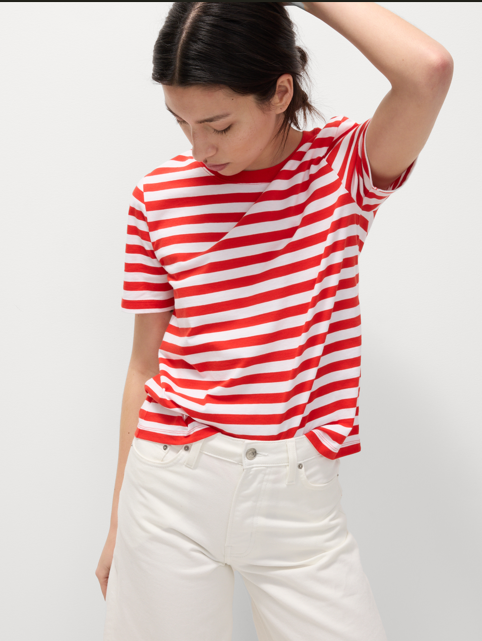 Camiseta rayas de manga corta